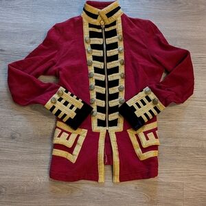 Denim & Supply Ralph Lauren Red Military Jacket with Gold Trim